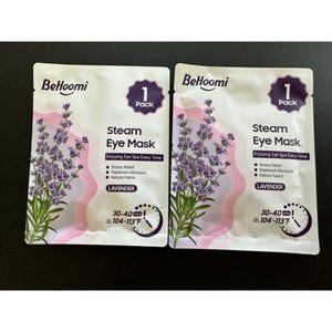 BeHoomi Lavender 2 Packs Steam Eye Mask Self Heating Eye Mask for Relieve Strain